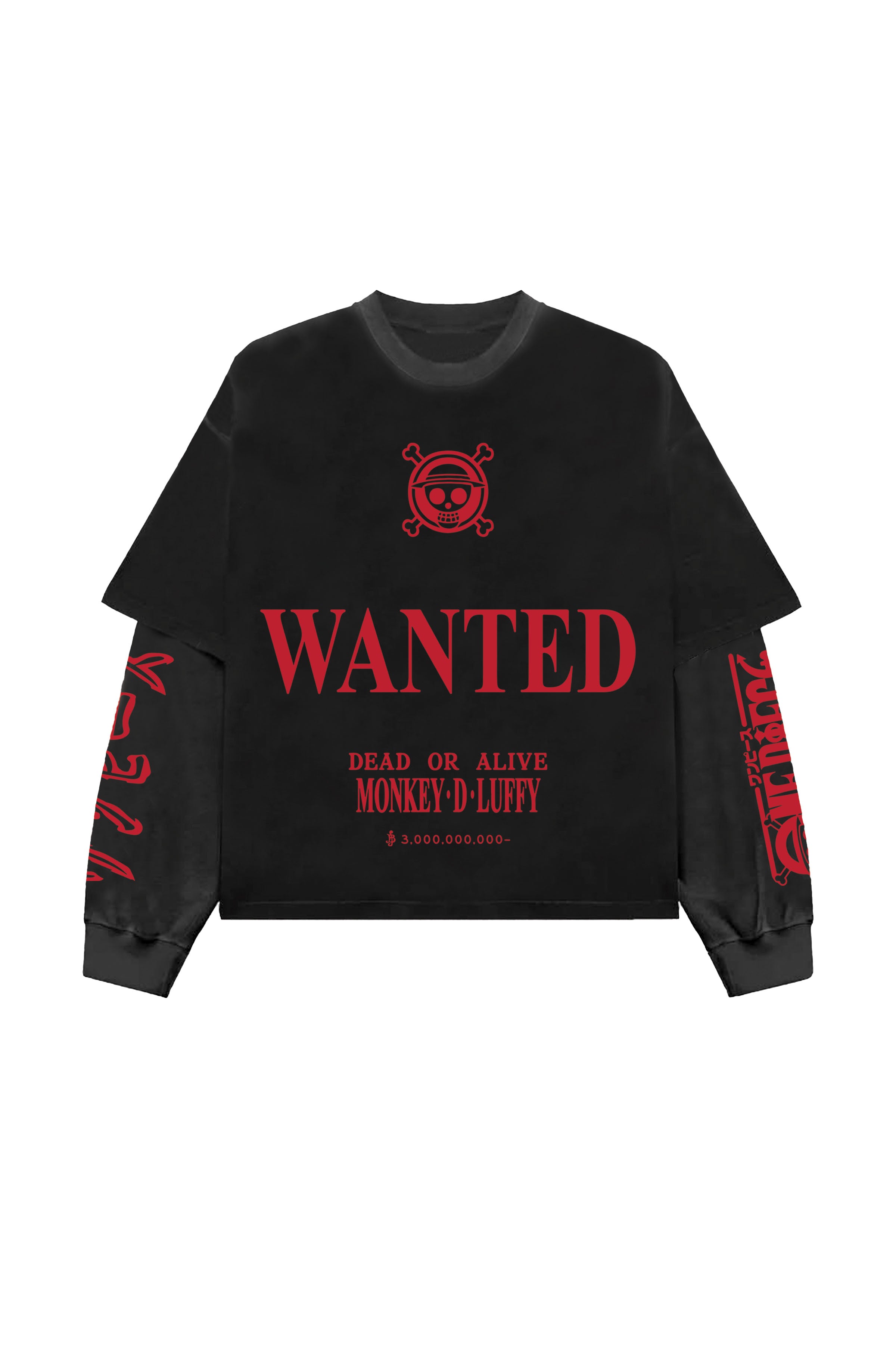 Luffy Designed B&G LS Oversized Tee